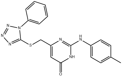 2-[(4-methylphenyl)amino]-6-{[(1-phenyl-1H-tetrazol-5-yl)sulfanyl]methyl}pyrimidin-4-ol|