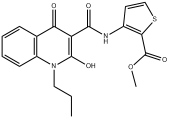 methyl 3-(2-hydroxy-4-oxo-1-propyl-1,4-dihydroquinoline-3-carboxamido)thiophene-2-carboxylate Structure