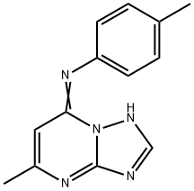 (Z)-4-methyl-N-(5-methyl-[1,2,4]triazolo[1,5-a]pyrimidin-7(1H)-ylidene)aniline Struktur