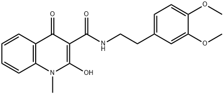 N-(3,4-dimethoxyphenethyl)-2-hydroxy-1-methyl-4-oxo-1,4-dihydroquinoline-3-carboxamide Struktur