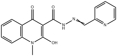 (E)-2-hydroxy-1-methyl-4-oxo-N'-(pyridin-2-ylmethylene)-1,4-dihydroquinoline-3-carbohydrazide Structure