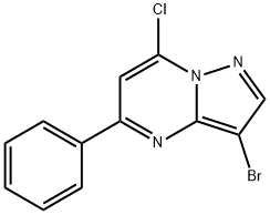 3-BROMO-7-CHLORO-5-PHENYLPYRAZOLO[1,5-A]PYRIMIDINE Structure