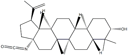 (1R,3aS,5aR,5bR,7aR,9S,11aR,11bR,13aR,13bR)-3a-isocyanato-5a,5b,8,8,11a-pentamethyl-1-(prop-1-en-2-yl)icosahydro-1H-cyclopenta[a]chrysen-9-ol,672958-04-2,结构式