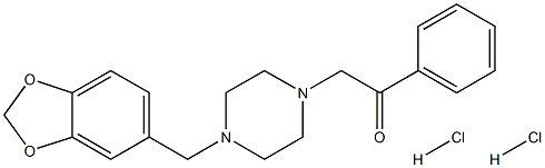 2-(4-Piperonyl-1-piperazinyl)acetophenone dihydrochloride Structure