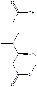 (S)-Methyl 3-amino-4-methylpentanoate acetate Struktur