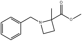 1-ベンジル-2-メチルアゼチジン-2-カルボン酸メチル 化学構造式