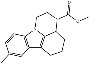 methyl 8-methyl-3a,4,5,6-tetrahydro-1H-pyrazino[3,2,1-jk]carbazole-3(2H)-carboxylate Structure