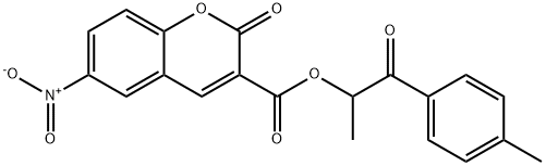 1-oxo-1-(p-tolyl)propan-2-yl 6-nitro-2-oxo-2H-chromene-3-carboxylate Structure