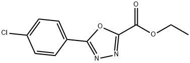 5-(4-氯苯基)-1,3,4-噁二唑-2-甲酸乙酯, 68496-88-8, 结构式