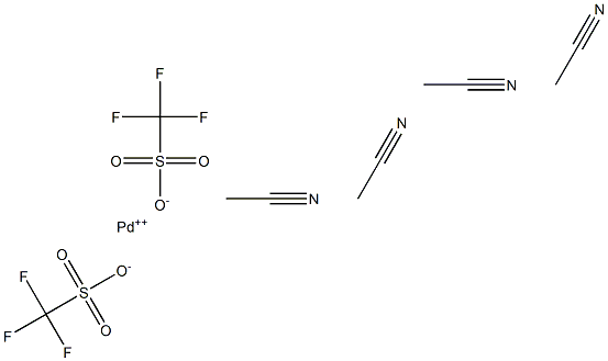 Tetrakis(acetonitrile)palladium(II) Bis(trifluoromethanesulfonate) Structure