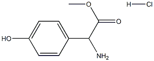 Methyl a-amino-4-hydroxybenzeneacetate HCl Structure