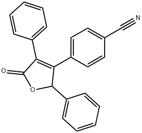 4-(5-Oxo-2,4-diphenyl-2,5-dihydrofuran-3-yl)benzonitrile Structure