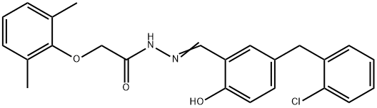 N'-{(E)-[5-(2-chlorobenzyl)-2-hydroxyphenyl]methylidene}-2-(2,6-dimethylphenoxy)acetohydrazide Structure