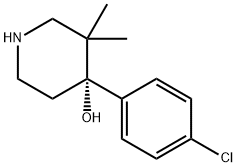 (S)-4-(4-氯苯基)-3,3-二甲基哌啶-4-醇,690660-22-1,结构式