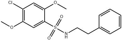 4-chloro-2,5-dimethoxy-N-(2-phenylethyl)benzenesulfonamide Structure