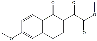 methyl 2-(6-methoxy-1-oxo-1,2,3,4-tetrahydronaphthalen-2-yl)-2-oxoacetate 化学構造式