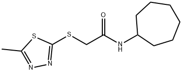 N-cycloheptyl-2-[(5-methyl-1,3,4-thiadiazol-2-yl)sulfanyl]acetamide Structure