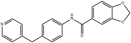 N-[4-(pyridin-4-ylmethyl)phenyl]-1,3-benzodioxole-5-carboxamide Structure