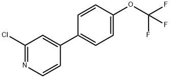 2-Chloro-4-(4-trifluoromethoxyphenyl)pyridine 化学構造式