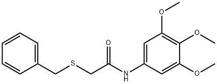 2-(benzylsulfanyl)-N-(3,4,5-trimethoxyphenyl)acetamide Struktur