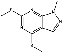 1-Methyl-4,6-bis(methylthio)-1H-pyrazolo[3,4-d]pyrimidine Structure