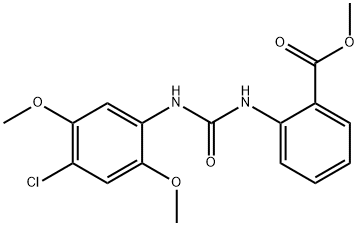 methyl 2-(3-(4-chloro-2,5-dimethoxyphenyl)ureido)benzoate 化学構造式