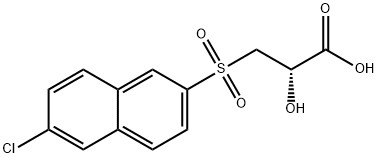 Propanoic acid, 3-[(6-chloro-2-naphthalenyl)sulfonyl]-2-hydroxy-, (2S)-
 Structure