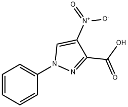 4-Nitro-1-phenyl-1H-pyrazole-3-carboxylic acid Struktur