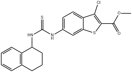 methyl 3-chloro-6-(3-(1,2,3,4-tetrahydronaphthalen-1-yl)thioureido)benzo[b]thiophene-2-carboxylate Structure