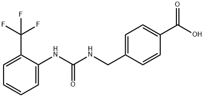 4-((3-(2-(trifluoromethyl)phenyl)ureido)methyl)benzoic acid Structure