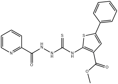 methyl 5-phenyl-2-(2-picolinoylhydrazinecarbothioamido)thiophene-3-carboxylate|