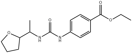 ethyl 4-(3-(1-(tetrahydrofuran-2-yl)ethyl)ureido)benzoate Struktur