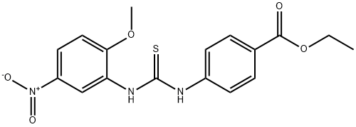 ethyl 4-(3-(2-methoxy-5-nitrophenyl)thioureido)benzoate Structure