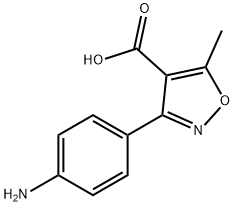 3-(4-aminophenyl)-5-methyl-4-Isoxazolecarboxylic acid 化学構造式