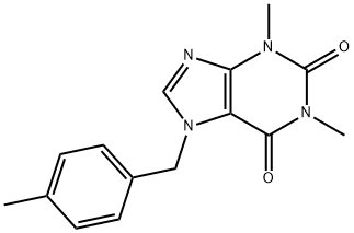 1,3-dimethyl-7-(4-methylbenzyl)-3,7-dihydro-1H-purine-2,6-dione Structure