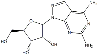 4,6-Diamino-1-(-D-ribofuranosyl)-1H-pyrazolo[3,4-d]pyrimidine,70421-30-6,结构式