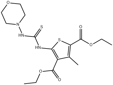 diethyl 3-methyl-5-(3-morpholinothioureido)thiophene-2,4-dicarboxylate Structure