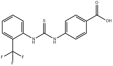4-(3-(2-(trifluoromethyl)phenyl)thioureido)benzoic acid Structure