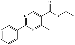 ethyl 4-methyl-2-phenylpyrimidine-5-carboxylate 化学構造式