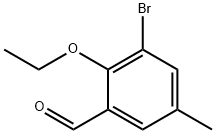 3-溴-2-乙氧基-5-甲基苯甲醛, 708272-19-9, 结构式