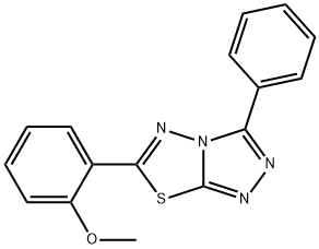 6-(2-methoxyphenyl)-3-phenyl[1,2,4]triazolo[3,4-b][1,3,4]thiadiazole 结构式