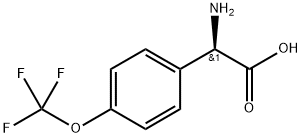 (R)-2-氨基-2-(4-(三氟甲氧基)苯基)乙酸 结构式