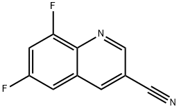 6,8-DIFLUORO-3-QUINOLINECARBONITRILE 化学構造式