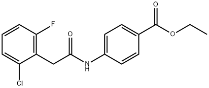 ethyl 4-{[(2-chloro-6-fluorophenyl)acetyl]amino}benzoate Struktur