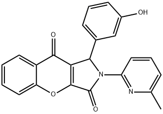 1-(3-hydroxyphenyl)-2-(6-methylpyridin-2-yl)-1,2-dihydrochromeno[2,3-c]pyrrole-3,9-dione|