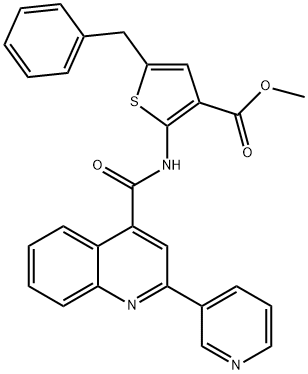 713118-19-5 methyl 5-benzyl-2-(2-(pyridin-3-yl)quinoline-4-carboxamido)thiophene-3-carboxylate