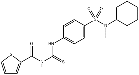 N-{[(4-{[cyclohexyl(methyl)amino]sulfonyl}phenyl)amino]carbonothioyl}-2-thiophenecarboxamide Struktur