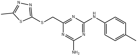 714226-83-2 N-(4-methylphenyl)-6-{[(5-methyl-1,3,4-thiadiazol-2-yl)sulfanyl]methyl}-1,3,5-triazine-2,4-diamine