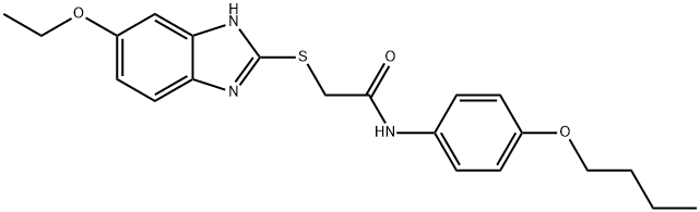 N-(4-butoxyphenyl)-2-[(5-ethoxy-1H-benzimidazol-2-yl)sulfanyl]acetamide|