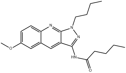 N-(1-butyl-6-methoxy-1H-pyrazolo[3,4-b]quinolin-3-yl)pentanamide Structure